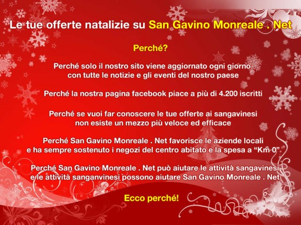 Le tue offerte natalizie su San Gavino Monreale . Net