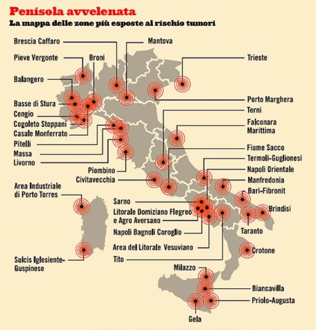 Ministero della Salute: San Gavino Monreale tra le 44 aree d’Italia più inquinate e a rischio tumori