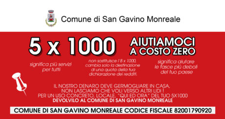 Il 5x1000 al Comune di San Gavino Monreale