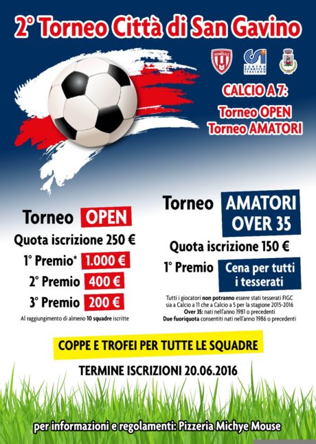 2° Torneo di Calcio a 7 "Città di San Gavino"