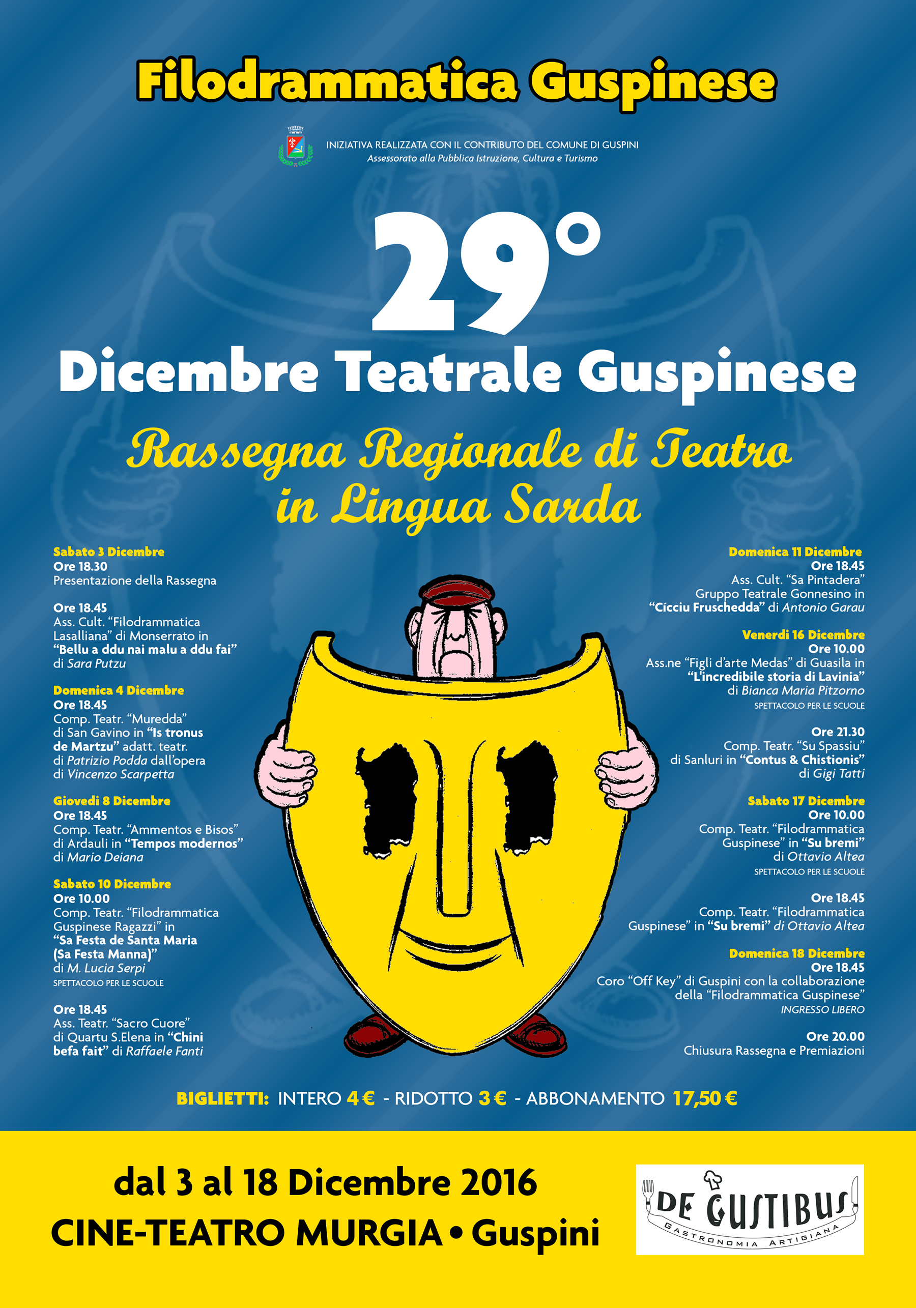 29° Dicembre Teatrale Guspinese della Filodrammatica