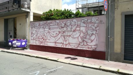 L’arte cubista colora San Gavino Monreale: il nuovo murale è opera di EFFE