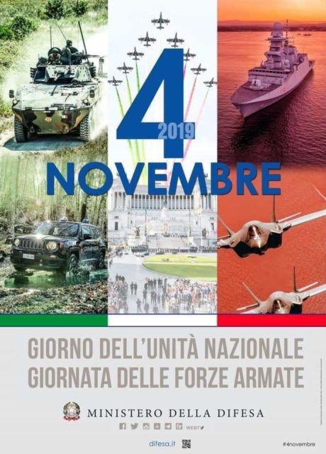 4 Novembre, San Gavino Monreale celebra l'Unità Nazionale e le Forze Armate