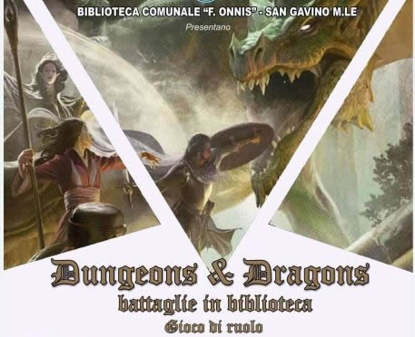 Dungeons & Dragons, battaglie e gioco di ruolo in biblioteca a San Gavino Monreale