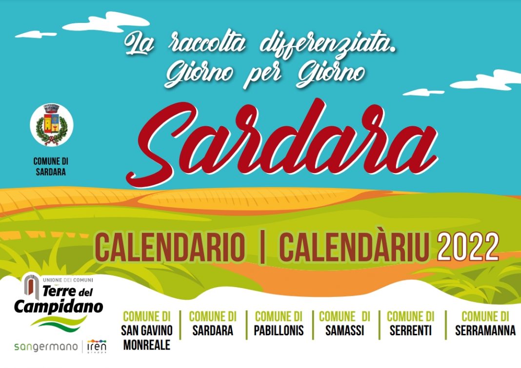 Sardara, arriva il Calendario 2022 della raccolta differenziata