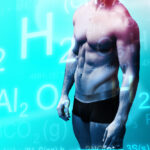 Muscular,Handsome,Male,Torso,And,Testosterone,Formula.,Concept,Of,Hormone